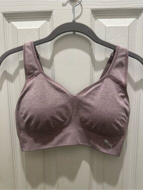 Puma Mauve Heathered Wireless Sports Bra